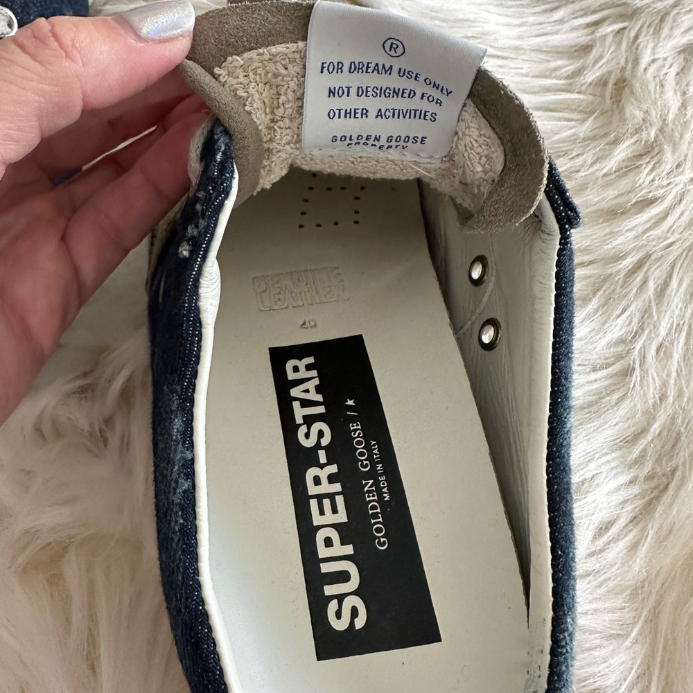 Golden Goose Sneakers in denim and Gray with Star - Picture 5 of 5